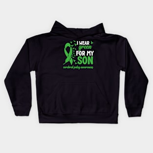 Cerebral Palsy Dad I Wear Green for My Son Kids Hoodie